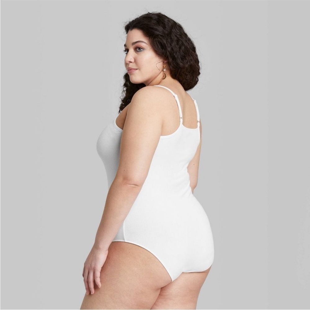 Women's Size Spaghetti Strap Bodysuit - Wild Fable White Size M - Picture 3 of 11